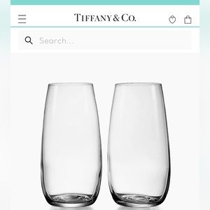 Tiffany & Co Stemless Crystal Champagne Glasses